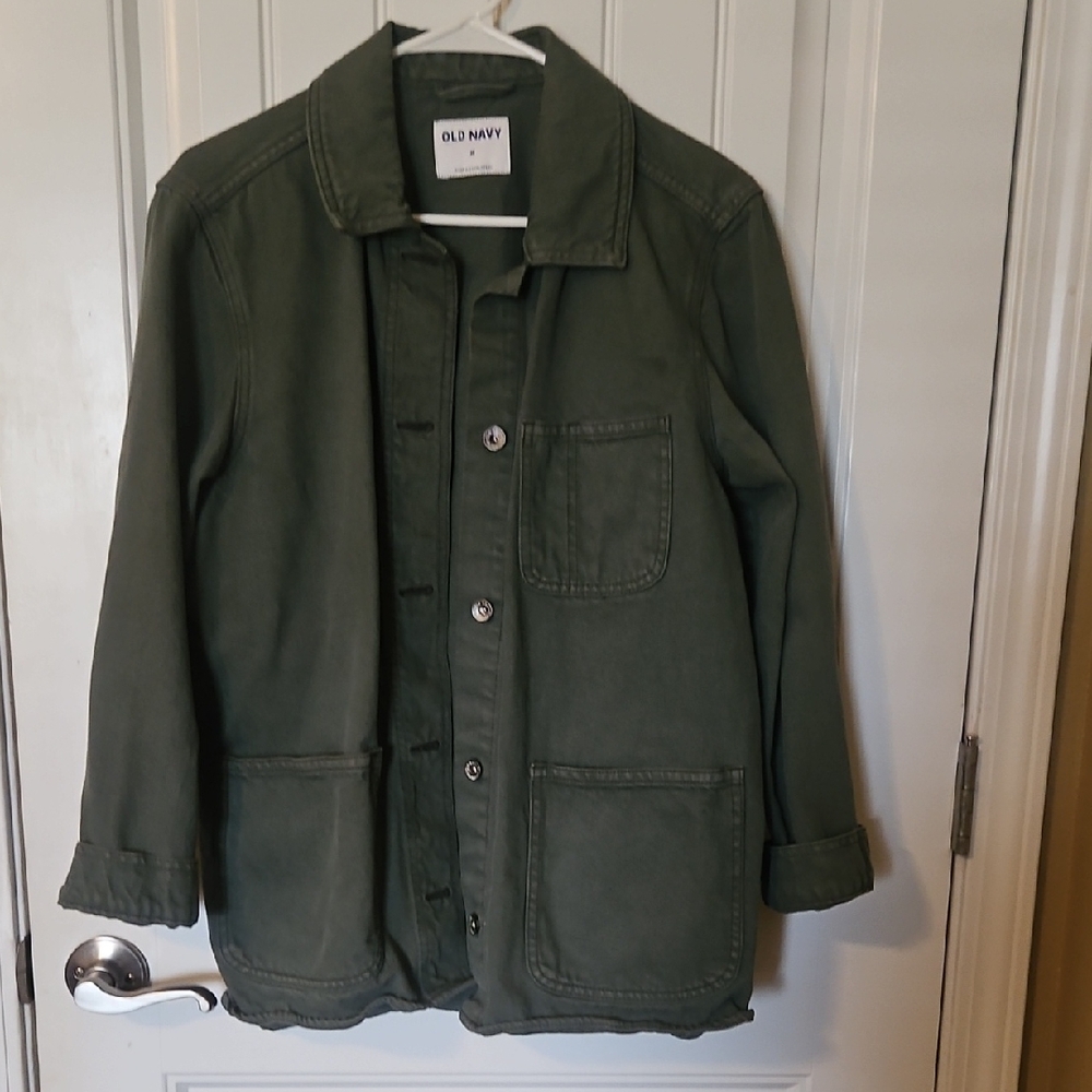 Old Navy Olive Green Button-Up Jacket